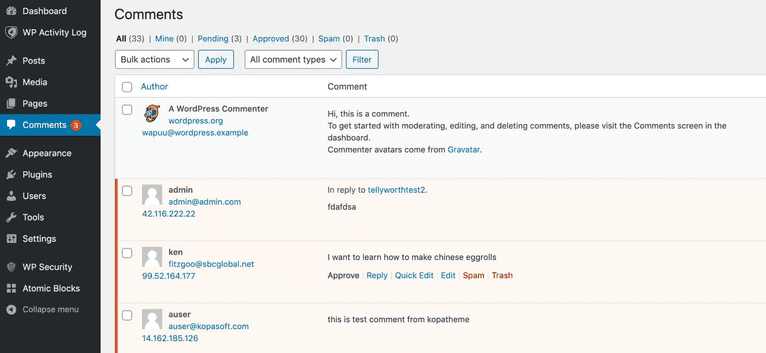 How to locate the IP address of a user in WordPress via the comments, via Wpbeginner